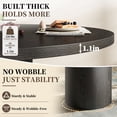 thumbnail image 4 of 47" Dining Table, LEGAHOME Round Kitchen Table 4 Seater, Wooden Circle Pedestal Dining Room Table with 1.1in Thickness Tabletop, Black(Only Table), 4 of 8