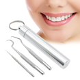 thumbnail image 4 of Juego de Palillos de dientes portátiles jinwen acero inoxidable 3 uds, 4 of 8