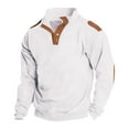 thumbnail image 1 of Sudadera de cuello redondo para hombre - Manga larga con botones, corte holgado térmico, estilo deportivo informal, tallas múltiples, 1 of 6