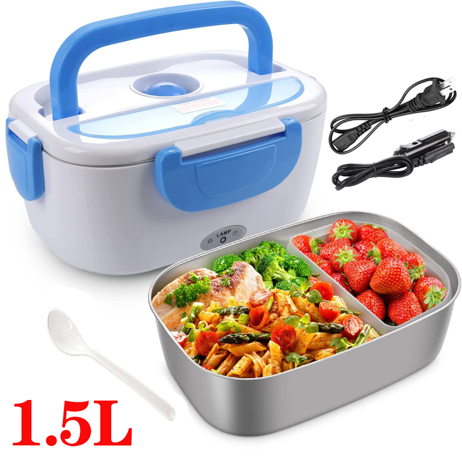 Electric Lunch Box for Car and Home, Self Heating Lunch Box Portable