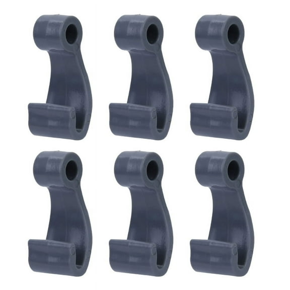 WINDLAND 6 Pcs Kayak J Shape Hooks Bungee Hooks Plastic Snap Fasten Rope Hooks Clip for Kayaks Canoes Paddle Board Rowing