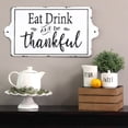 thumbnail image 2 of Stratton Home Decor Manger, Boire et Être Reconnaissant Émail Art Mural, 2 of 3