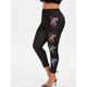 thumbnail image 1 of Más el tamaño de la mariposa de Halloween Esqueleto de impresión leggings Rosegal Leggings de talla grande, 1 of 5