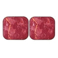 thumbnail image 7 of Bingfone Abstract Red Marble Print 2-Piece Sun Shade Front Windshield - Foldable Car Front Window Sunshades For Most Sedans Suv Truck - Large, 7 of 7