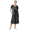 thumbnail image 5 of Aria Women's 100% Cotton Raglan Sleeve Smocked Neck Sleepwear 46" Gown, Sizes XS-5X, 5 of 7
