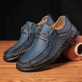 thumbnail image 2 of Men's Casual Shoes Breathable Comfortable On Loafers For Daily Wear Flat Sole Leather Upper Fashion Sneakers Men Casual Shoes, 2 of 4