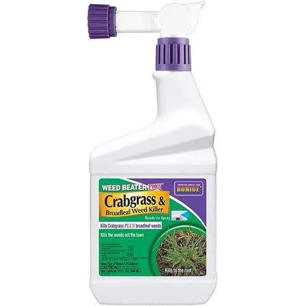 Bonide 066 Crabgrass and Broadleaf Weed Killer, Liquid, Black/Brown, 1 qt Bottle