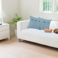 thumbnail image 4 of Funda de almohada Laklulu Farmhouse Snuggle con sofá cama de lino vintage de tres botones y funda de almohada con ribete para silla, 4 of 5