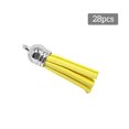 thumbnail image 3 of pitrice 28 Pieces Keychain Charms Creative Delicate Keyring Pendant Tassels Simple Handbag Decor Tassel Craft Decoration DIY Accessory Lemon yellow, 3 of 6