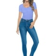 thumbnail image 5 of M&M SCRUBS Short Sleeve Round Neck Body Suit-Breathable Cotton Stretch(Ceil Blue, Medium), 5 of 6