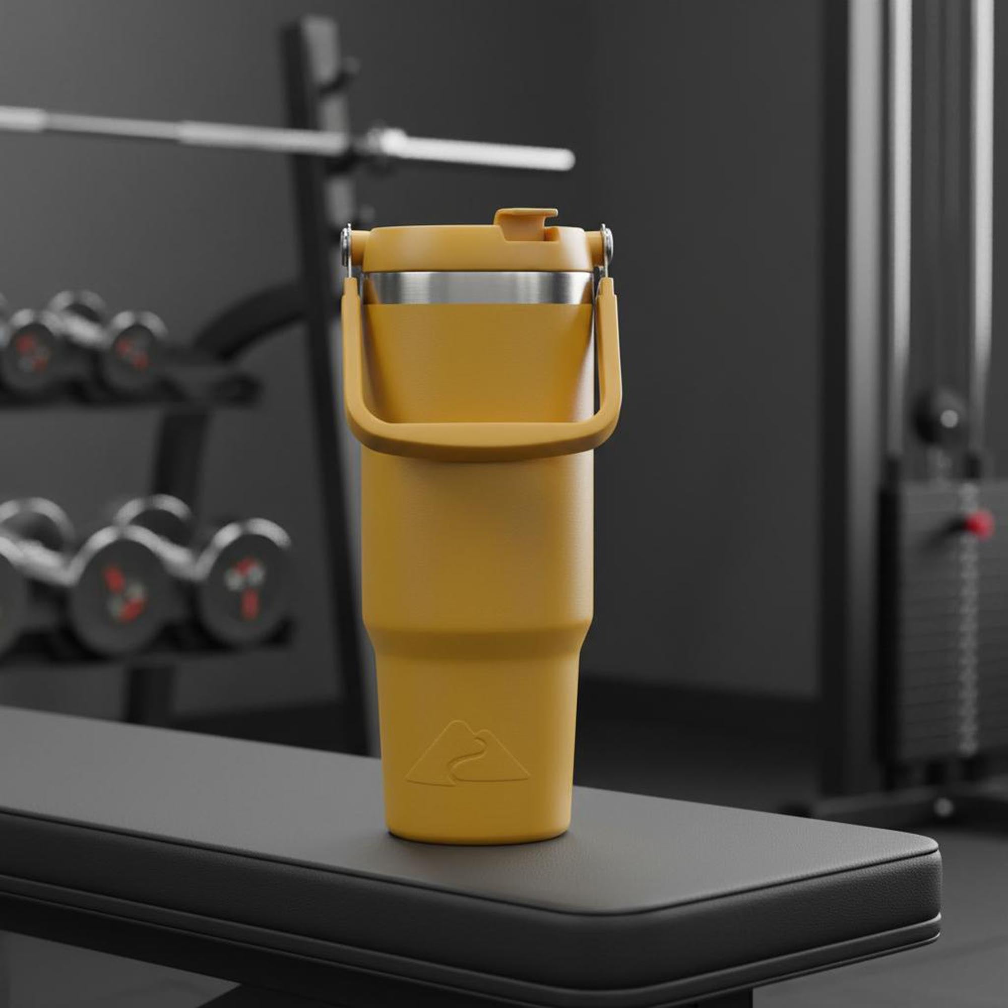 Ozark Trail 30 oz Stainless Steel Insulated Swivel Tumbler, Mustard Gold
