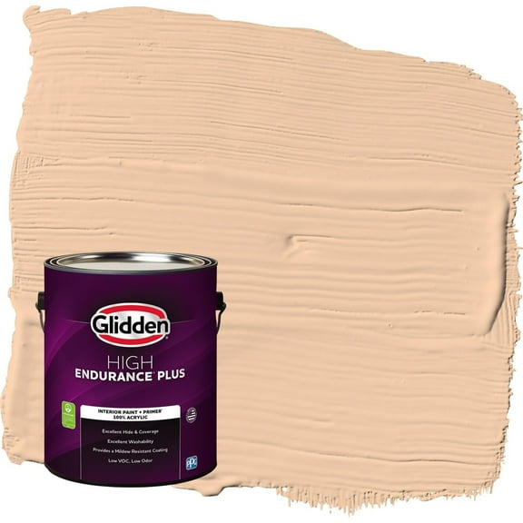 Glidden HEP Caramel Ice / Orange Flat Interior Paint with Primer, 1 Gallon