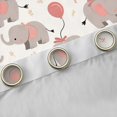thumbnail image 4 of Manfei Cute Elephant Blackout Curtains Set of 2 (52x84 Each),Kawaii Zoo Animal Window Curtains,Gray Beige Pink Curtains and Drapes For Girls Boys,Microfiber Bedroom Decor, 4 of 6