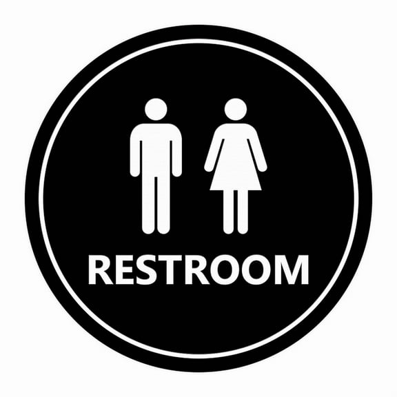 Signs Circle Unisex Restroom Sign Size: 12 x 12 inch