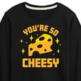 thumbnail image 3 of Instant Message - You're So Cheesy - Toddler & Youth Long Sleeve Graphic T-Shirt, 3 of 6