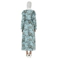 thumbnail image 5 of Beige - Sea Green - Floral - Crew neck - Fully Lined - Modest Dress - Refka, 5 of 5