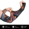 thumbnail image 2 of Bingfone Farmers Gardening Sleeves Sun Protection Arm Cooling Sleeves for Women Men with Thumb Hole - Forest Cool Lion, 2 of 7