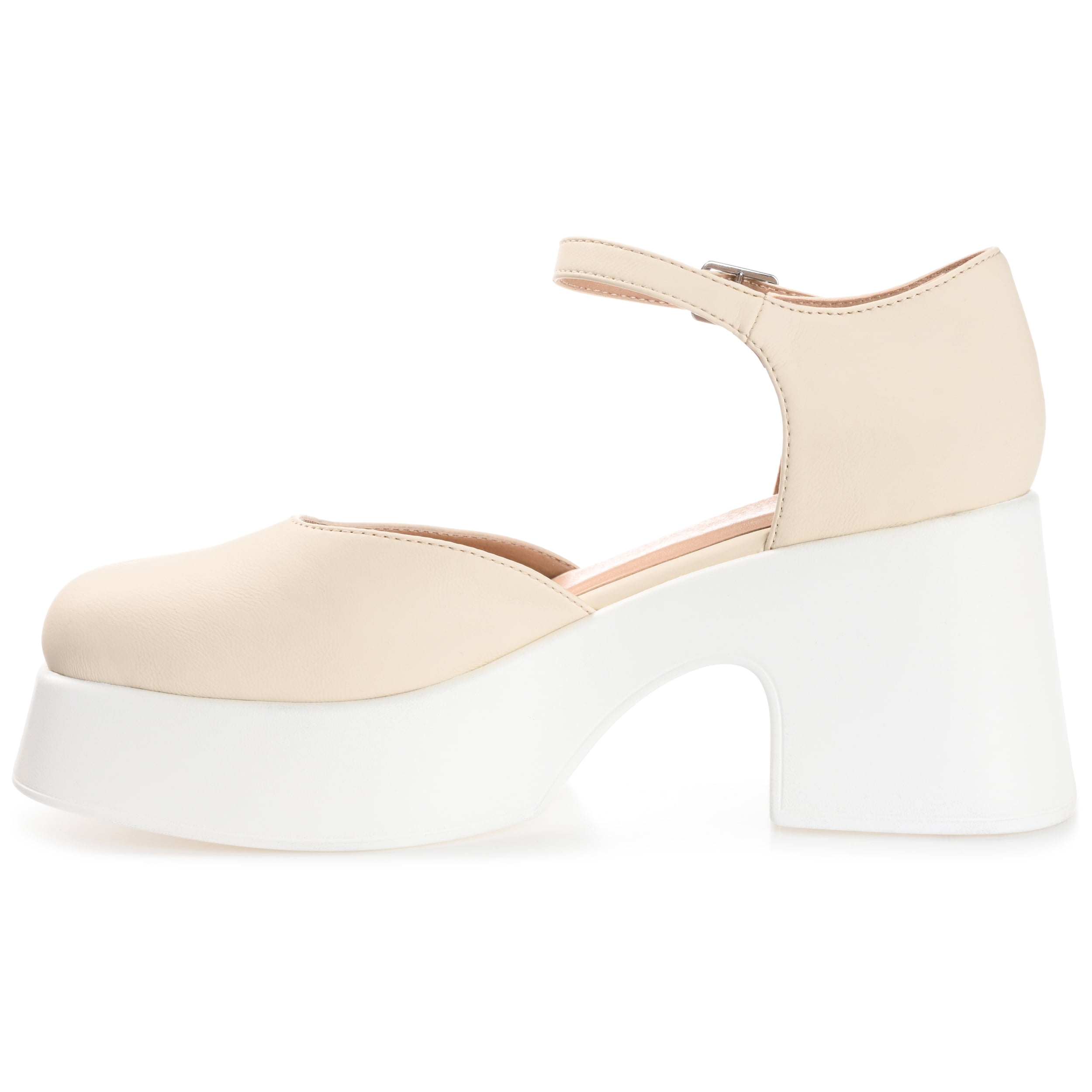 Journee Womens Lizaa Square Toe Ankle Strap Sporty Platform