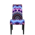 thumbnail image 2 of Mandala Flower Dining Chair Slipcovers Chair Protectors Seat Covers For Dining Room Hotel Kitchen Purple, 2 of 8