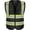 Black, variant on Safety Vest with 5 Pockets & Zipper Reflective High Visibility Vest Class 2 Outdoor Workwear Meets ANSI/ISEA