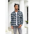 thumbnail image 3 of COOFANDY Men's Flannel Plaid Shirts Long Sleeve Casual Button Down Shirt with Pockets, 3 of 5