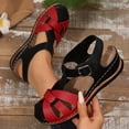 thumbnail image 4 of Fisherman Gladiator Sandals for Women Closed Toe Color Block Strappy Beach Shoes Ankle Strap Arch Support Walking Shoes Black Size 8, 4 of 8