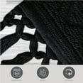 thumbnail image 7 of Jean Pierre Ricardo Cotton Fringe 21 x 34 in. Bath Rug, Black, 7 of 7