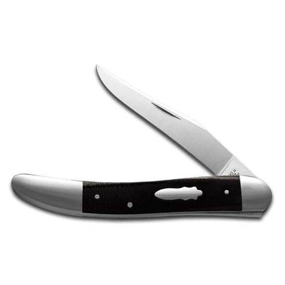 Case xx Knives Old Dog Black Canvas Laminate 154CM Stainless Pocket Knife