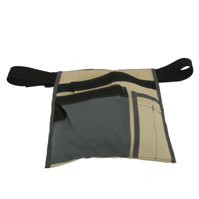 Belt Organizer Tool Waist Bag, Durable Strengthen Tool Waist Bag Scratch Resistant For Woodworking Tool Khaki