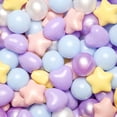 thumbnail image 1 of Pelotas para piscina de bolas GOGOSO, 50 unidades, coloridas, forma de corazón con forma de estrella, 5,5 cm, 1 of 8