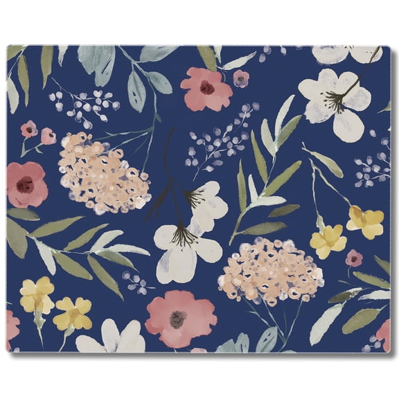 CounterArt Meadow Blue Tempered Glass Cutting Board 10” x 8”