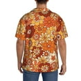 thumbnail image 5 of Xecao offers the Hippie Flower for Men's Casual Short-sleeved Shirt, a button-up collared shirt with a pocket, perfect for beach vacations and yacht travel in the Large size., 5 of 7