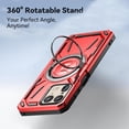 thumbnail image 4 of for Motorola Edge 50 Ultra/Moto X50 Ultra  Case with 360° Ring Kickstand, Dual Layer Military Grade Heavy Duty Shockproof Protection Phone Case Cover for Motorola Edge 50 Ultra. SHJ-Red, 4 of 12