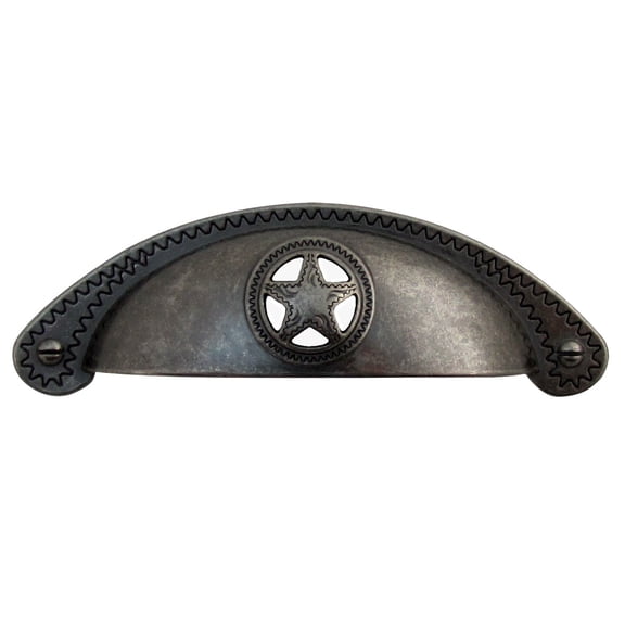 Rustic Cast Iron Texas Lonestar Kitchen Drawer Pull Hardware
