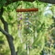 thumbnail image 4 of Campana de viento de cristal de ensueño para colgar en el salón, balcón, ventana o jardín Adorno de madera y cristal, 4 of 8