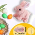 thumbnail image 3 of Juguete electrónico interactivo de Pascua: un conejito de peluche que suena con animación para caminar, orejas y nariz móviles, adecuado para niños pequeños y niños (versión rosa)., 3 of 6