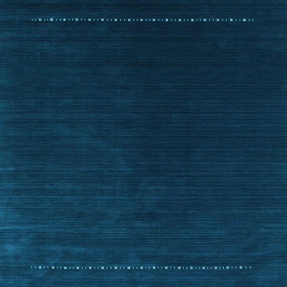 Ahgly Company Indoor Square Abstract Light Blue Contemporary Area Rugs, 5' Square