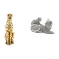 thumbnail image 1 of Escultura de animal de gato, adorno decorativo para centro de mesa, artesanía, figura, estatua para oficina, hogar, dormitorio, sala de estar., 1 of 8