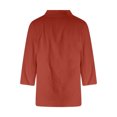 thumbnail image 5 of Summer Savings Akafmk 3/4 Sleeve Shirts for Women, Summer Womens Cotton Linen Top,Solid Color Casual V-neck Shirt Top, 5 of 5