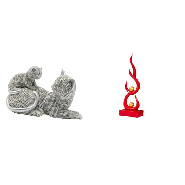 Figura de escritorio,Estatua de gato,linda estantería,escritorio,decoración del hogar,Figura decorativa creativa para la oficina y el hogar.,Escultura abstracta de fuego,Estatua de arte