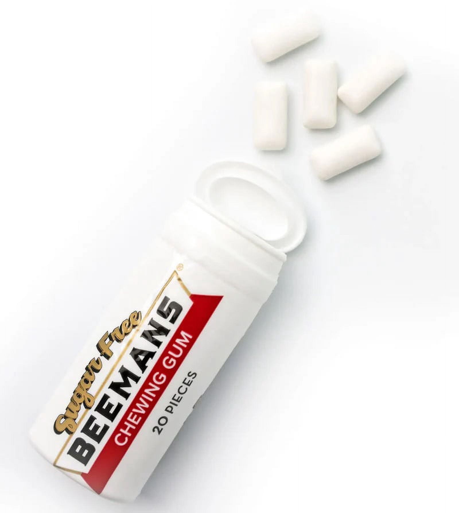 Gerrit Sugar Free Beemans Chewing Gum, 20 Piece Tube - 12 Count Display Box