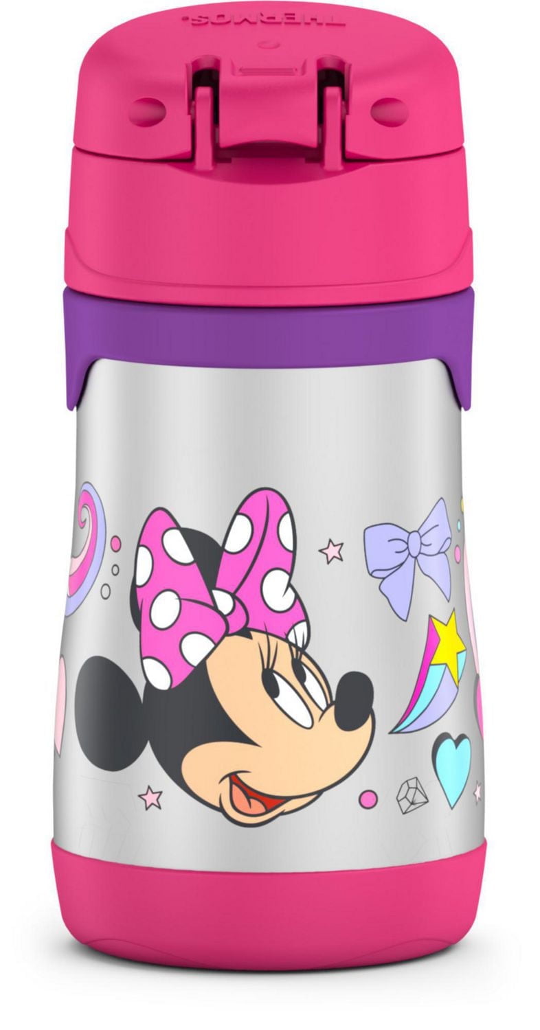 Thermos Kids Vacuum Insulated10 Oz Straw Bottle, Minnie Mouse, 10 Oz Bottle Minnie Mouse