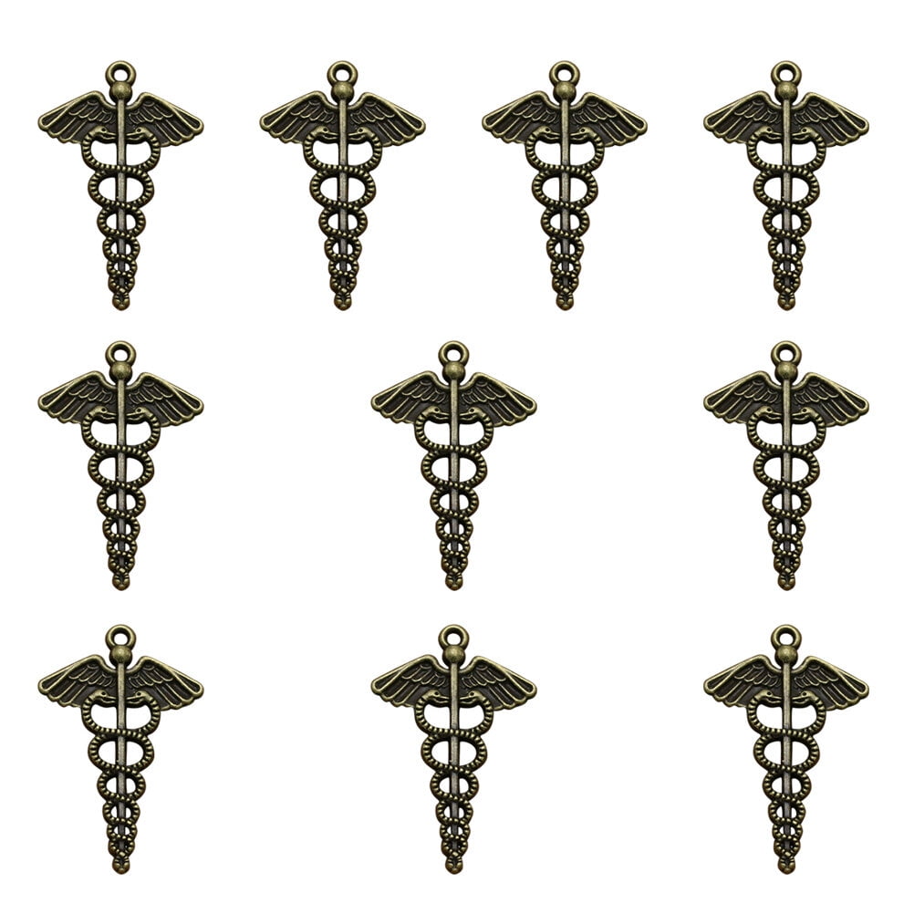 BESTYASH 10pcs Bronze Friendship Charms for Bracelets Symbolic Pendants for Jewelry Making and Decoration