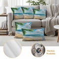 thumbnail image 6 of Outdoor Pillow Covers Summer Beach Blue Seawater Waterproof Pillow Cases 16x16 Set of 2, Tropical Plant Palm Tree Throw Pillow Cover Pillowcase for Patio Balcony Couch Garden, 6 of 9
