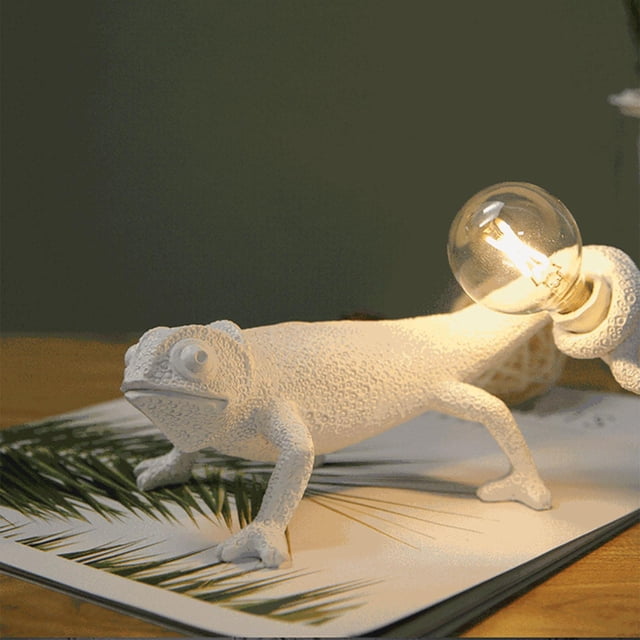 Lámpara moderna con forma de camaleón, de lámpara LED, decoración para hogar, lámpara de escritorio, accesorio de iluminación animal para sala de Lámpara de mesa Yinane Lámpara de luz de pared