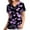 #7-Purple, variant on Pntutb Womens Womens Uniform Working Clothing Print V Neck Short Sleeve Tops with Pocket