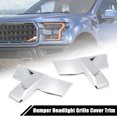 thumbnail image 3 of 2 Piezas de Adorno de rejilla de faro delantero Unique Bargains Tono Plateado para Ford F150, 3 of 8