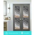 thumbnail image 5 of Window Privacy Film, Grey Coastal UV Sun Blocking Window Tint Film Heat Control One Way Blackout Window Film, Spring Summer Ocean Beach Oil Painting Modern Non Adhesive Static Cling 23.6x78.7 In, 5 of 7
