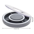 thumbnail image 4 of Redempat Round Pills Box Plastic Organizer Travel Control Vitamin Case Container Tablets Holder Stainless Slicer Supplement Gray 1Set, 4 of 6