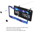 thumbnail image 5 of Abstract Blue Galaxy License Plate Frames for Women Men Car Plate Holder Cover Metal Tag Aluminum Car Accessories Front Rear Plate Decor, 5 of 6